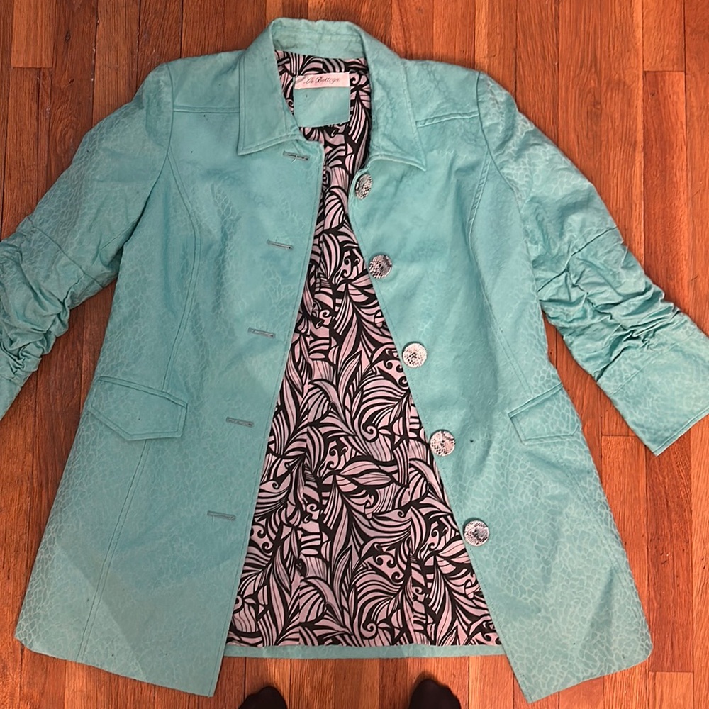 La Bottega Mint Green Jacket Size Medium/Large